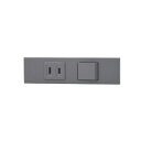 神保電器 NKシリーズ 家具・機器用コンセント+4路スイッチセット(什器用) ソリッドグレー(SG) KAG2522 ※受注生産品