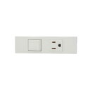 神保電器 NKシリーズ 家具・機器用3路スイッチ+接地コンセントセット(什器用) ピュアホワイト(PW) KAG2524 ※受注生産品