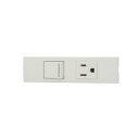神保電器 NKシリーズ 家具・機器用3路ガイドランプ付きスイッチ+接地コンセントセット(什器用) ピュアホワイト(PW) KAG2539 ※受注生産品