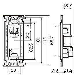 パナソニック　フルカラー配線器具　埋込アースターミナル付接地コンセント　15A　...