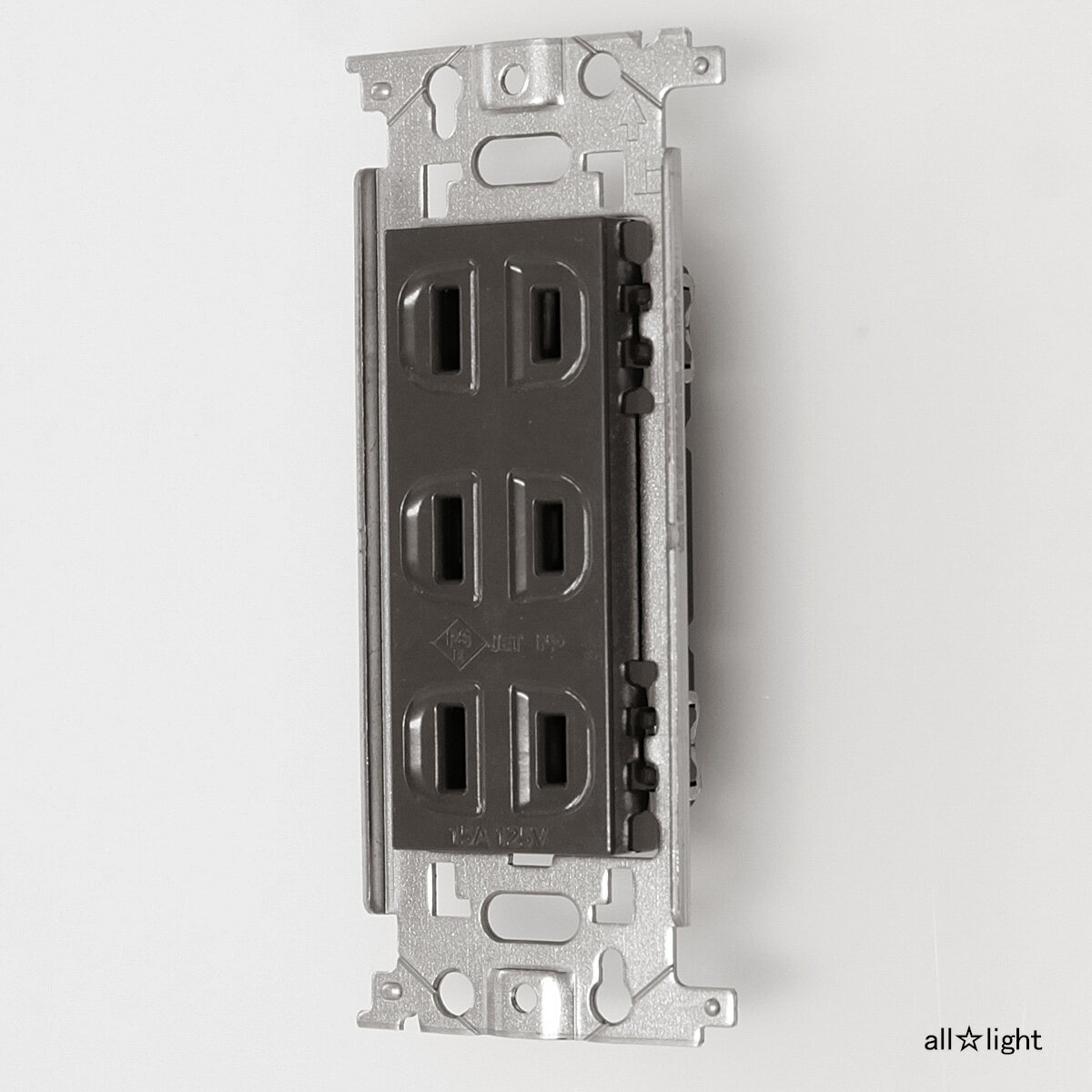 パナソニック　フルカラー配線器具　埋込トリプルコンセント　15A　125V　グレー　WN1503H