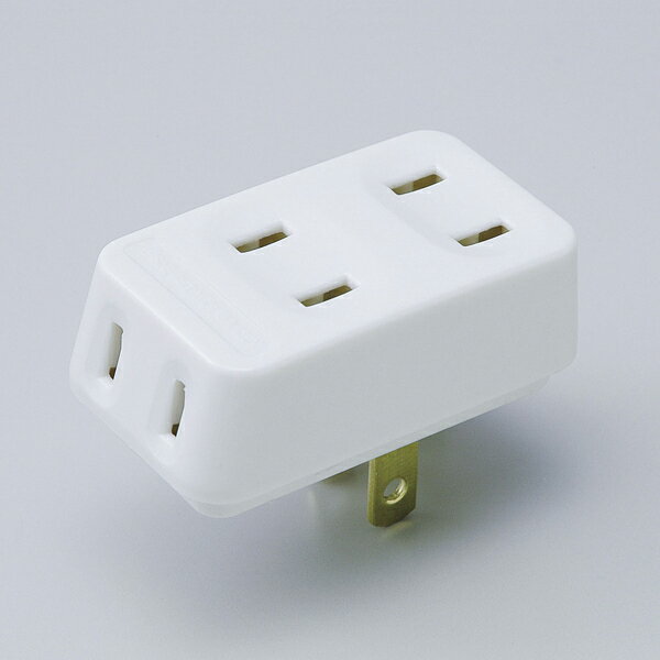 ELPA　フロントタップ　3個口　ホワイト　A35HW