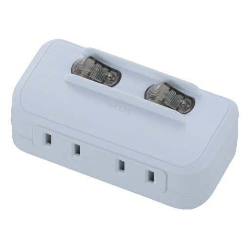 オーム電機　節電タップ・2個口　HSA1758W