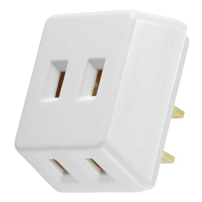 オーム電機　トリプルタップ　シロ　HSAT80W