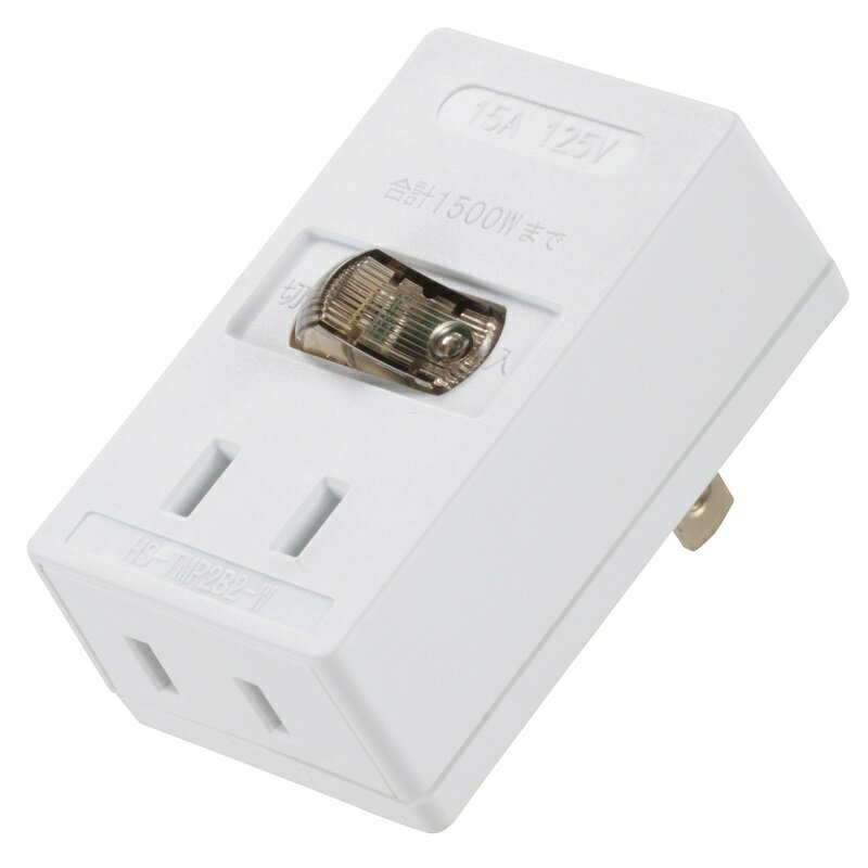 乐天商城 - オーム電機　LEDスイッチタップ　2個口　HSTMP2B2W