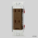 神保電器 ニューマイルドビーシリーズ 埋込アースターミナル付ダブルコンセント 2P 15A 125V チョコ JECBN55EC ※受注生産品