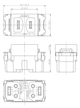 ☆神保電器　ニューマイルドビーシリーズ　シングルコンセント（埋込コンセント）　2P　15A　125V　チョコ　JECBN5C ※受注生産品