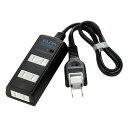 ELPA 耐雷サージ機能付コード付タップ 3個口 1m ブラック WBT3010SBNBK