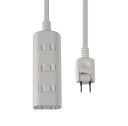 ELPA 扉付タップラン 4個口 3m ホワイト WBTN4030BW(3)