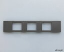 パナソニック 家具・住設機器用配線器具(什器用) Sプレート 3コ用 マット仕上げ ブラック WCF8503B