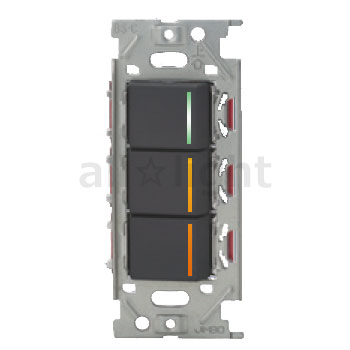 メーカー：JIMBO / 神保電器　　 シリーズ名： NKシリーズ 3路スイッチセット　　　 定格：ガイドスイッチ 15A/125V チェックスイッチ 0.5A/125V ※スイッチセット品にはプレートは付属していません ※片切として使用する場合は、スイッチの0-1端子に接続してください ※この商品は電気工事士による取付工事が必要です。　資格を有しない一般消費者は、取付・取替工事を行うことは法律上できません。 関連キーワード スイッチ 壁スイッチ 埋込 NK SERIE ほたる パイロット ※受注生産品のためお時間をいただく場合がございます。※受注生産品のため、ご注文後の返品・交換・キャンセルは出来ませんのでご了承ください。神保電器　NKシリーズ配線器具スイッチセット ■特徴 NKシリーズスイッチセット 垂直と水平の線、そして正円で構成されたシャープでシンプルな意匠 シンプルかつ最小限の意匠を追求しシャープなエッジを利かしたスイッチプレートはインテリアと美しく調和します。 JIS規格大角形モジュールのあらゆるスイッチ・コンセントと、自由に連接取付け可能。高い汎用性があります。 プレートは 1〜5連サイズをラインアップ。 簡易耐火仕様ですから、オフィスビルで多様されているメタルプレートからの置き換えも容易です。 ※プレートは別売です。