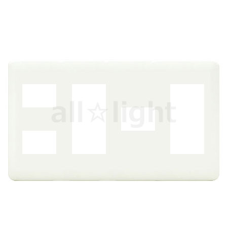神保電器　J・WIDEシリーズ　WJDシリーズ　2ピースコンセントプレート　4連用　9コ用（2コ+3コ+1コ+3コ）　ピュアホワイト　WJD2313
