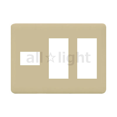 神保電器　J・WIDEシリーズ　WJEシリーズ　コンセントプレート　3連用　7コ用（1コ+3コ+3コ）　ライト..