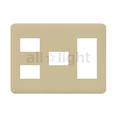 神保電器　J・WIDEシリーズ　WJEシリーズ　コンセントプレート　3連用　6コ用（2コ+1コ+3コ）　ライト..