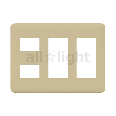 神保電器　J・WIDEシリーズ　WJEシリーズ　コンセントプレート　3連用　8コ用（2コ+3コ+3コ）　ライトベージュ　WJE233L ※受注生産品