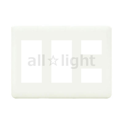 神保電器　J・WIDEシリーズ　WJEシリーズ　コンセントプレート　3連用　8コ用（3コ+3コ+2コ）ピュアホ..