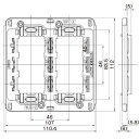 神保電器　J・WIDEシリーズ　絶縁取付枠（J・WIDEコンセント専用取付枠）　2連用　WJK2