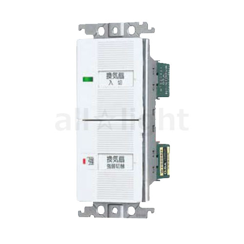 パナソニック コスモシリーズワイド21 埋込換気扇スイッチセット 強・弱端子付換気扇専用 換気扇スイッチ＋換気扇強・弱切替スイッチセット パイロット 0．5A ホワイト WTC52507W