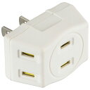 オーム電機 トリプルタップ(3個口/シャッター付/ホワイト) HSTM3MT3PBTW(3)