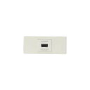 神保電器 NKシリーズ 家具・機器用USBコンセント(Type-A)セット(什器用) 1口 ピュアホワイト(PW) KAG1524 ※受注生産品