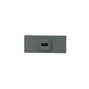 神保電器 NKシリーズ 家具・機器用USBコンセント(Type-A)セット(什器用) 1口 ソリッドグレー(SG) KAG1525 ※受注生産品