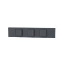 神保電器 NKシリーズ 家具・機器用3路ガイドスイッチセット(什器用) 3口 ソフトブラック(SB) KAG3505 ※受注生産品