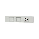 神保電器 NKシリーズ 家具・機器用3路スイッチ+3路スイッチ+接地コンセントセット(什器用) ピュアホワイト(PW) KAG3509 ※受注生産品