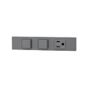 神保電器 NKシリーズ 家具・機器用3路スイッチ+3路スイッチ+接地コンセントセット(什器用) ソリッドグレー(SG) KAG3510 ※受注生産品