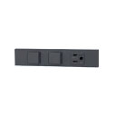 神保電器 NKシリーズ 家具・機器用3路スイッチ+3路スイッチ+接地コンセントセット(什器用) ソフトブラック(SB) KAG3511 ※受注生産品