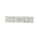神保電器 NKシリーズ 家具・機器用3路スイッチ+コンセント+3路スイッチセット(什器用) ピュアホワイト(PW) KAG3518 ※受注生産品