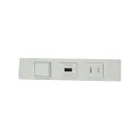 神保電器 NKシリーズ 家具・機器用3路スイッチ+USBコンセント(Type-A)+扉付コンセントセット(什器用) ピュアホワイト(PW) KAG3584 ※受...
