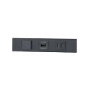 神保電器 NKシリーズ 家具・機器用3路スイッチ+USBコンセント(Type-A)+扉付コンセントセット(什器用) ソフトブラック(SB) KAG3586 ※受...