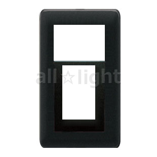 神保電器　J・WIDE SLIMシリーズ　スリムメタリック　スイッチ＋コンセントプレート　スイッチ＋2口　..