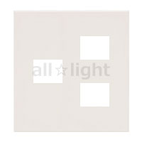 神保電器　J・WIDE SLIMシリーズ　スリムスクエア　コンセントプレート　簡易耐火プレート　2連用　3コ用（1コ＋3コ）　ピュアホワイト　QWDF12