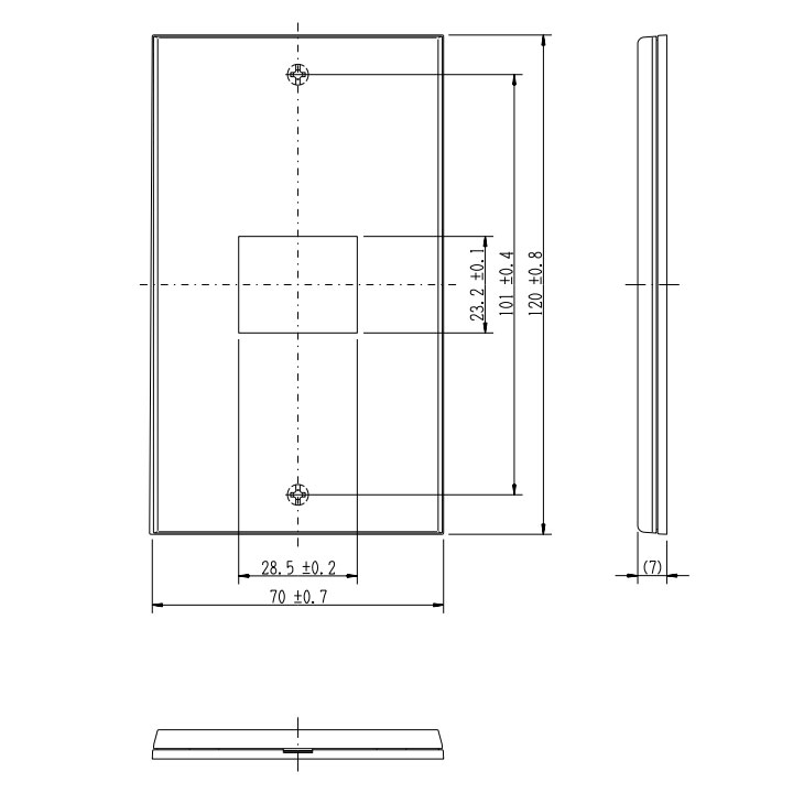 神保電器　J・WIDE SLIMシリーズ　スリムスクエアメタリック　2ピースコンセントプレート　スクエアデザイン　1連用　1コ用　メタリックブラック　QWD1MBK 2