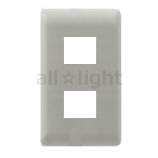 神保電器　J・WIDE SLIMシリーズ　スリムメタリック　2ピースコンセントプレート　ラウンドデザイン　1連用　2コ用　シルバー　WJD2SV