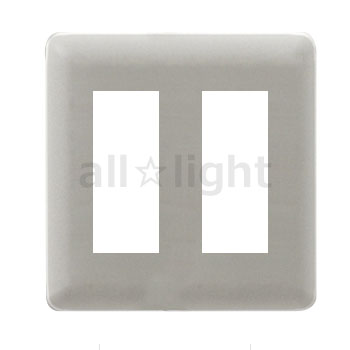 神保電器　J・WIDE SLIMシリーズ　スリムメタリック　2ピースコンセントプレート　ラウンドデザイン　2..