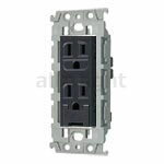 パナソニック　アドバンスシリーズ配線器具　埋込アースターミナル付接地ダブルコンセント　絶縁枠付　15A　125V　グレー　WTL113249H