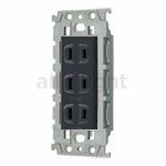 パナソニック　アドバンスシリーズ配線器具　埋込トリプルコンセント　絶縁枠付　15A　125V　グレー　WTL130349H