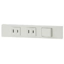 神保電器 NKシリーズ 家具・機器用コンセント+コンセント+3路スイッチセット(什器用) ピュアホワイト(PW) KAG3545 ※受注生産品