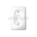 ★ アメリカンスイッチ(トグルスイッチ)用スイッチプレート 1連用 ホワイト(白色) 陶器製 セラミック CERAMIC SINGLE SWITCH PLATE US W