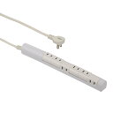 オーム電機 回転スリムタップ(6個口/1.5m/ホワイト) 合計1500Wまで HST61C5S3W