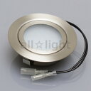 ノア 家具用LED照明(什器用) ダウンライト 丸形 シルバー(銀色) コード長150mm PC付 光源色:白色 ワンタッチ式 取付穴φ55mm 1.2W 直下...