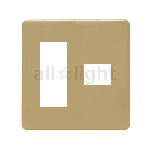 神保電器　ニューマイルドビーシリーズ　エレガンスカセットプレート　2連用　4コ用(3コ用+1コ用)　ライトベージュ　654231L