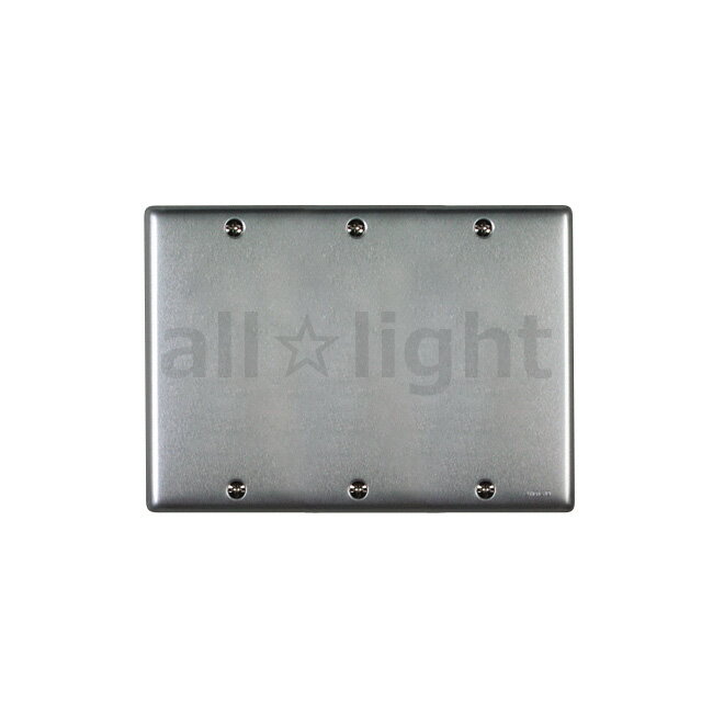 神保電器　ニューマイルドビーシリーズ　ニューメタルプレート　角形ブランクプレート　3連用　取付枠..