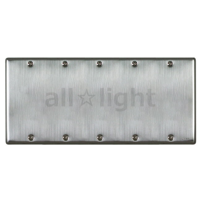 神保電器　ニューマイルドビーシリーズ　ステンレスプレート　角形ブランクプレート　5連用　取付枠付..