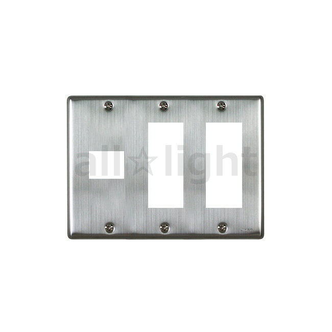 神保電器　ニューマイルドビーシリーズ　ステンレスプレート　3連用　7コ用（1コ+3コ+3コ用）　BP13S2 ..