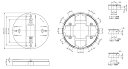 神保電器　ニューマイルドビーシリーズ　エレガンス丸形腰高ブランクプレート　丸形φ105mm　取付枠付　ライトベージュ　BPN0URHL 2