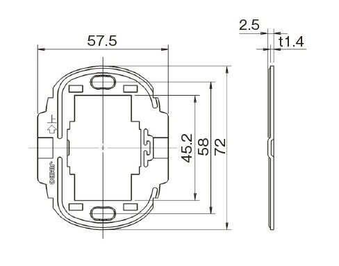 神保電器　ニューマイルドビーシリーズ　エレガンスミニプレート専用取付枠　1コ用...