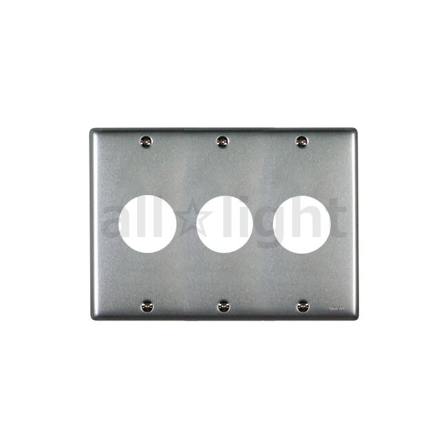 神保電器　ニューマイルドビーシリーズ　ニューメタルプレート　コンセントプレート　3連用　3コ用(φ35..